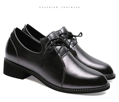 雅诗莱雅 3330最低销售价158 圆头方跟女鞋 深口系带低帮鞋 防水台女